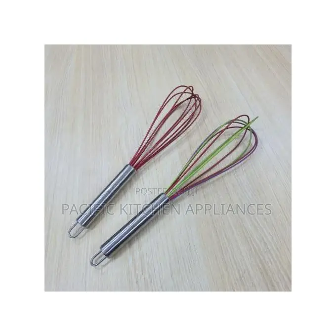 Silicone and Stainles Steel Whisk Kitchen Baking Egg Beater Non Stick