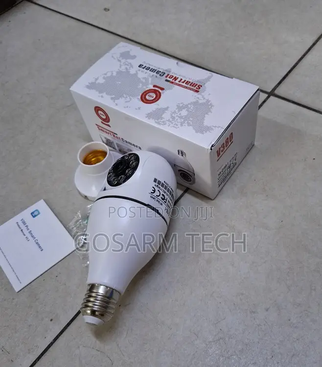 V380 Smart PTZ Single Lens Bulb Camera – 360° Security Monitoring