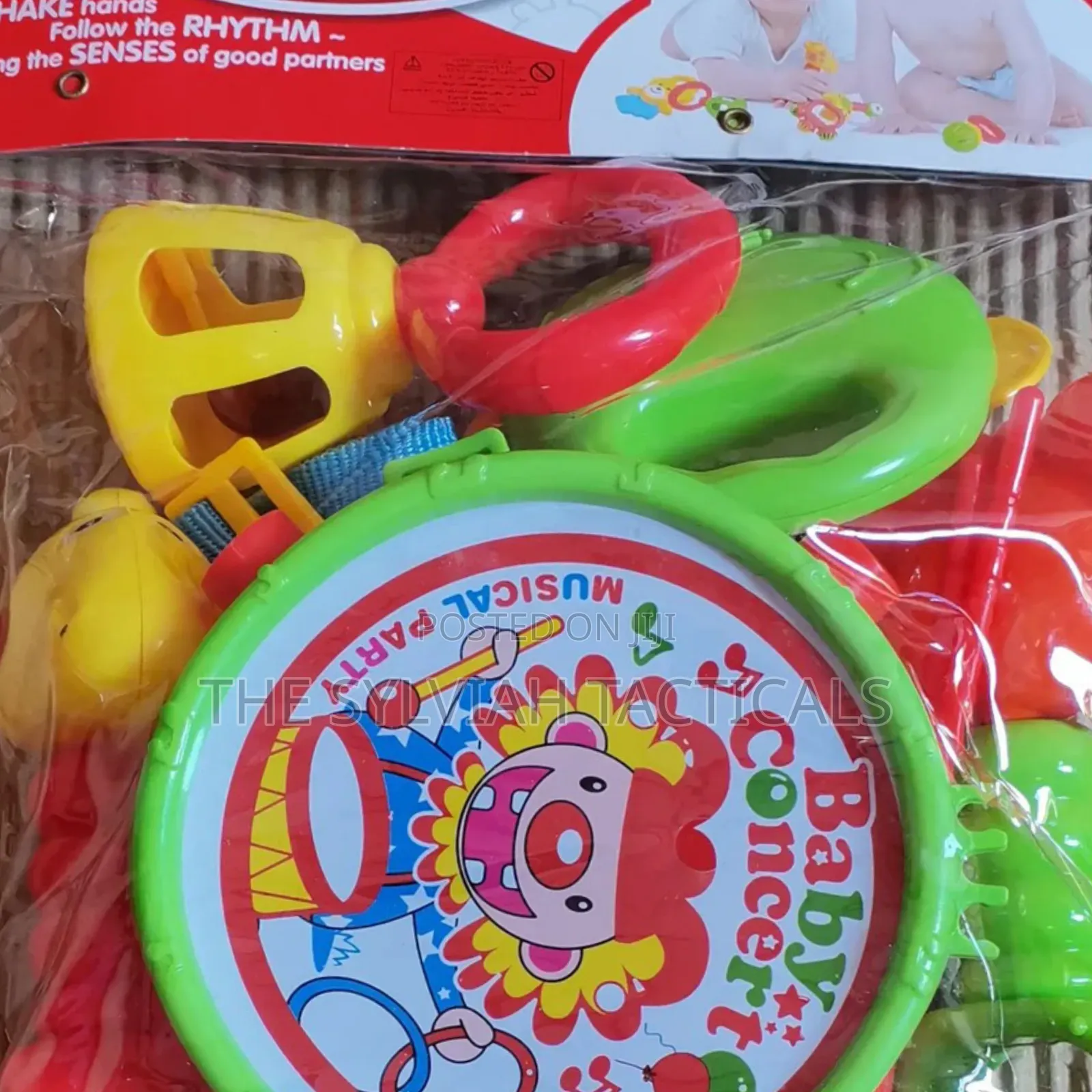 Baby Rattle & Musical Drum Baby Concert Funny