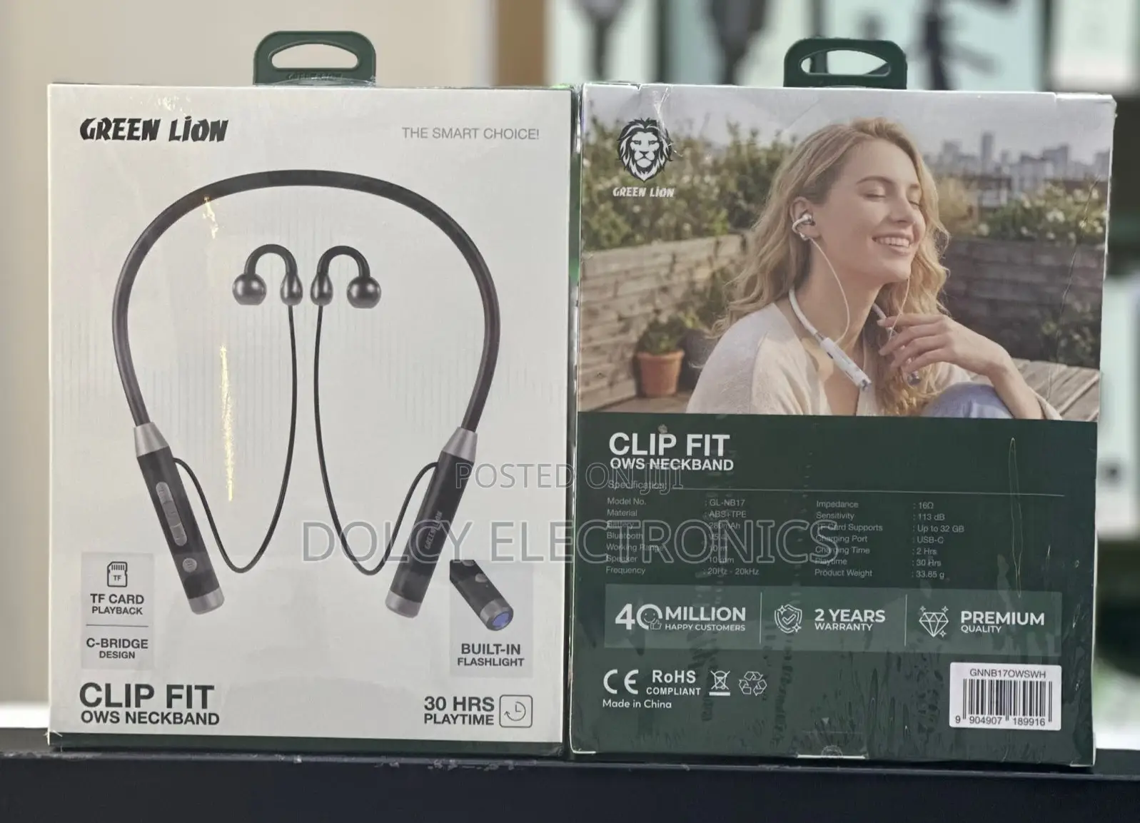 Green Lion Clip Fit Ows Neckband