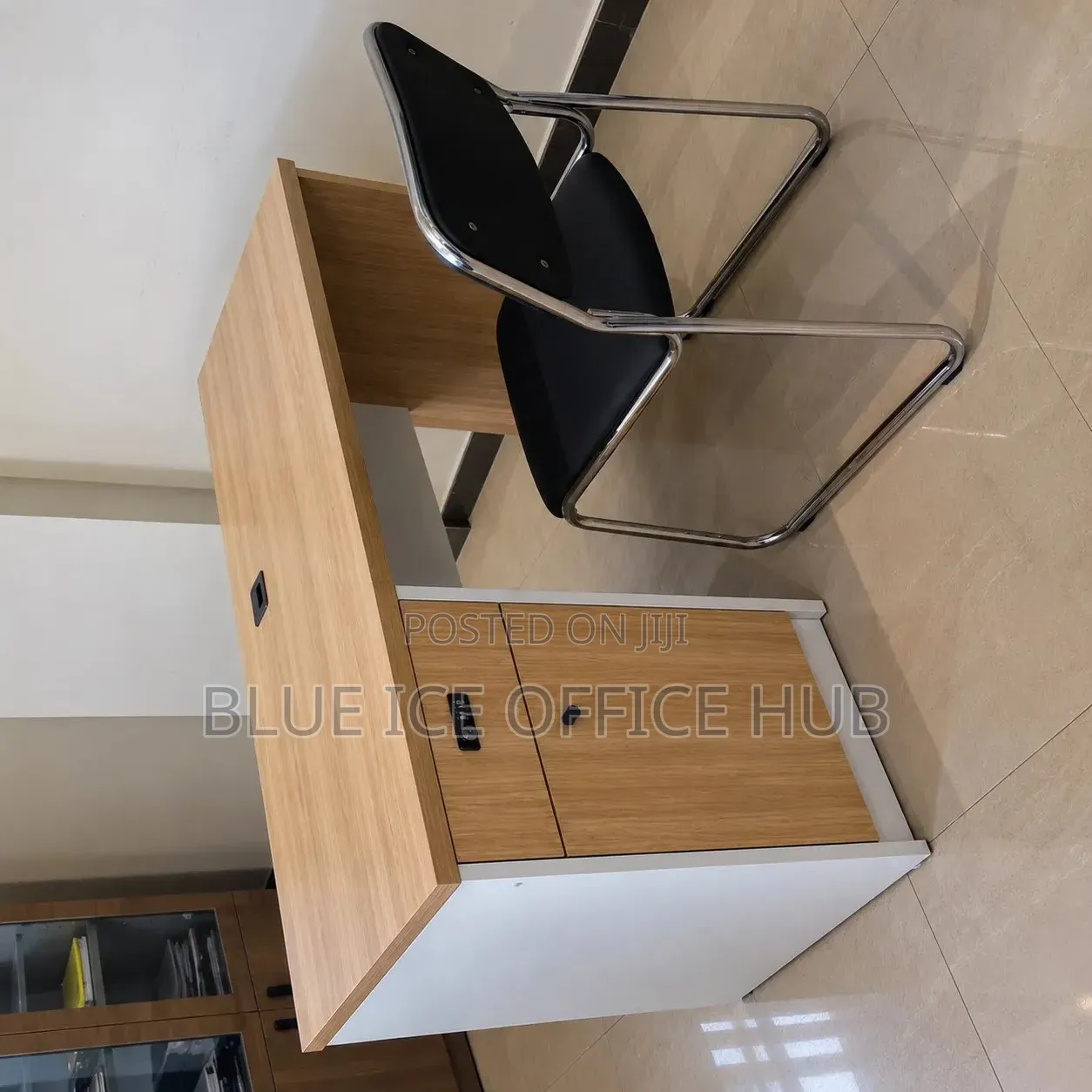 Modern Office Desk With Drawers – Wooden Workstation Table.