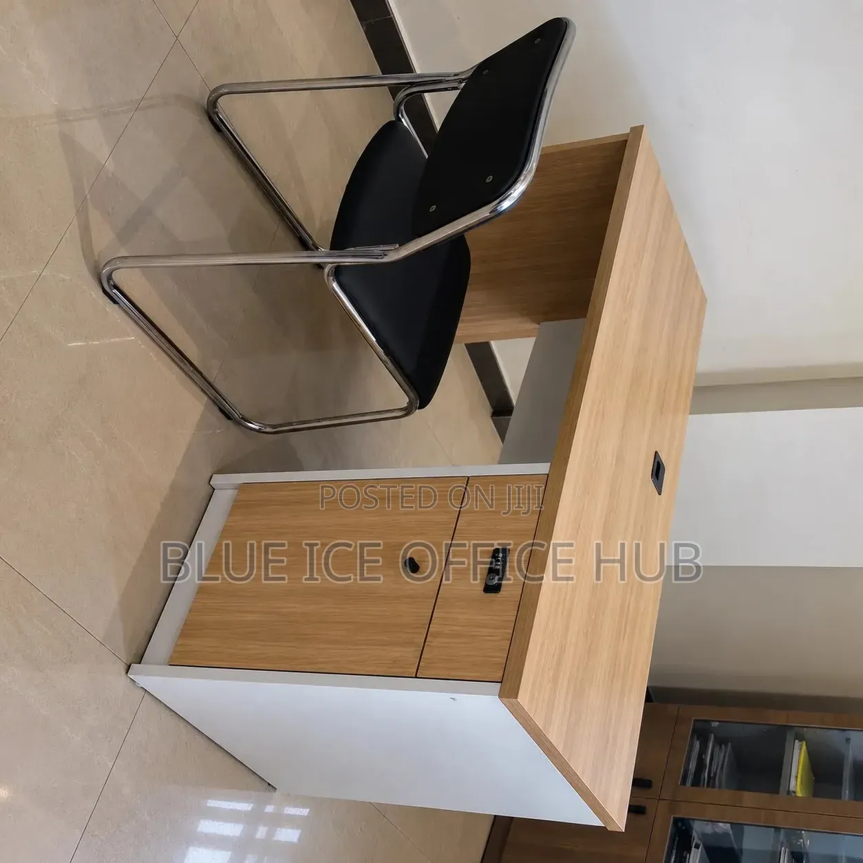 Modern Office Desk With Drawers – Wooden Workstation Table.
