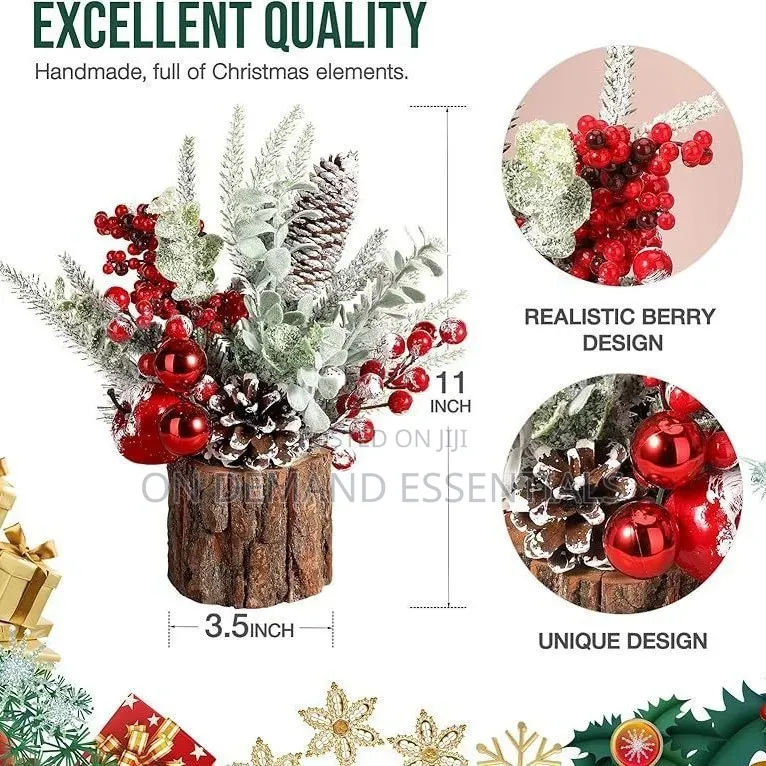 1Pcs Tabletop Mini Christmas Tree Stump