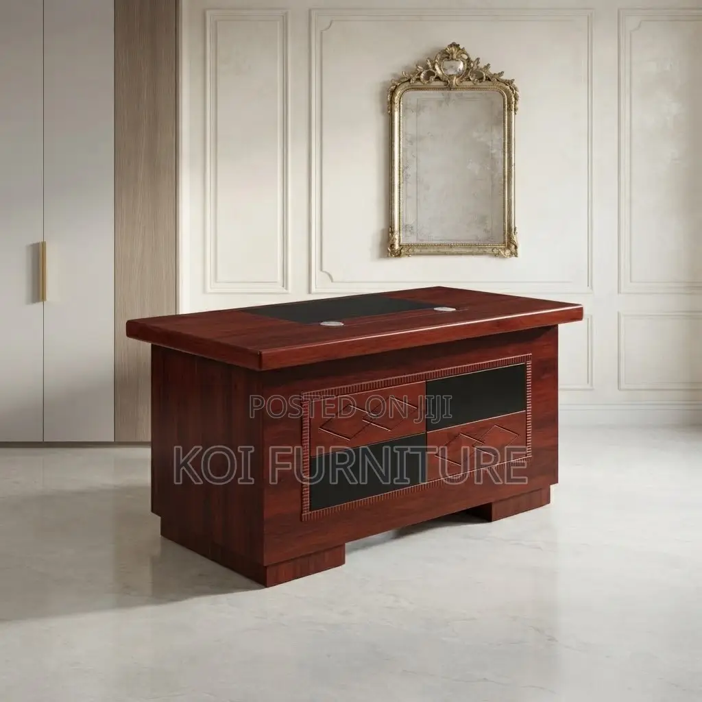 Office Desk; 120CM Executive Mahogany Home Office Desk