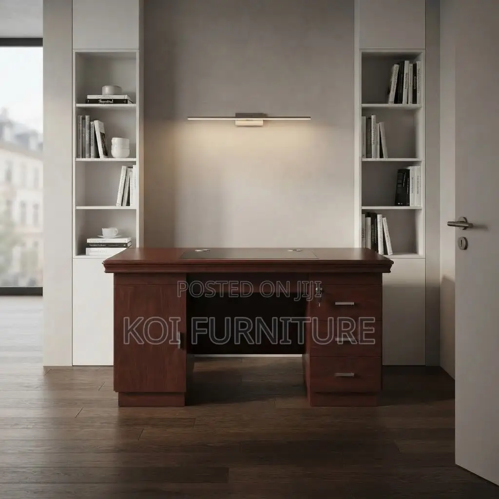 Office Desk; 120CM Executive Mahogany Home Office Desk