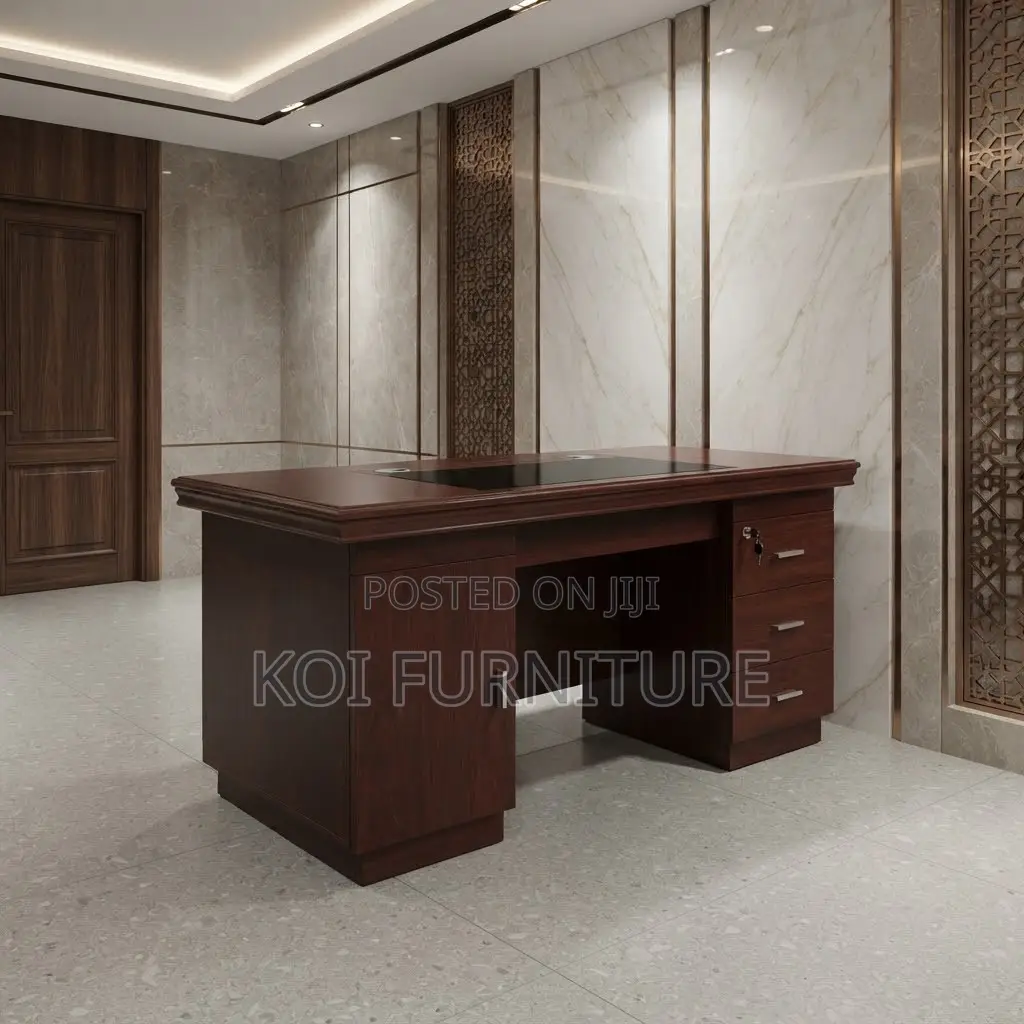 Office Desk; 120CM Executive Mahogany Home Office Desk