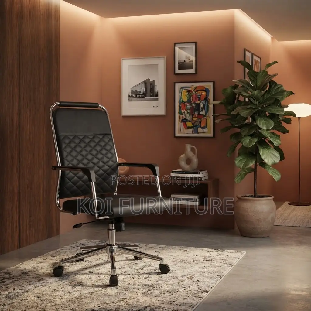 Office Chairs; Executive High Backrest Office Seat With Fixed Arm