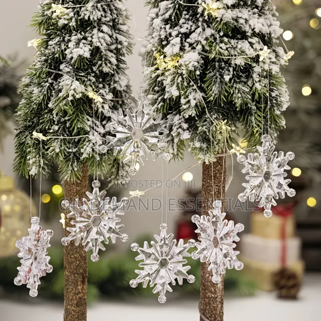 6-Piece Crystal Snowflake Christmas Ornaments