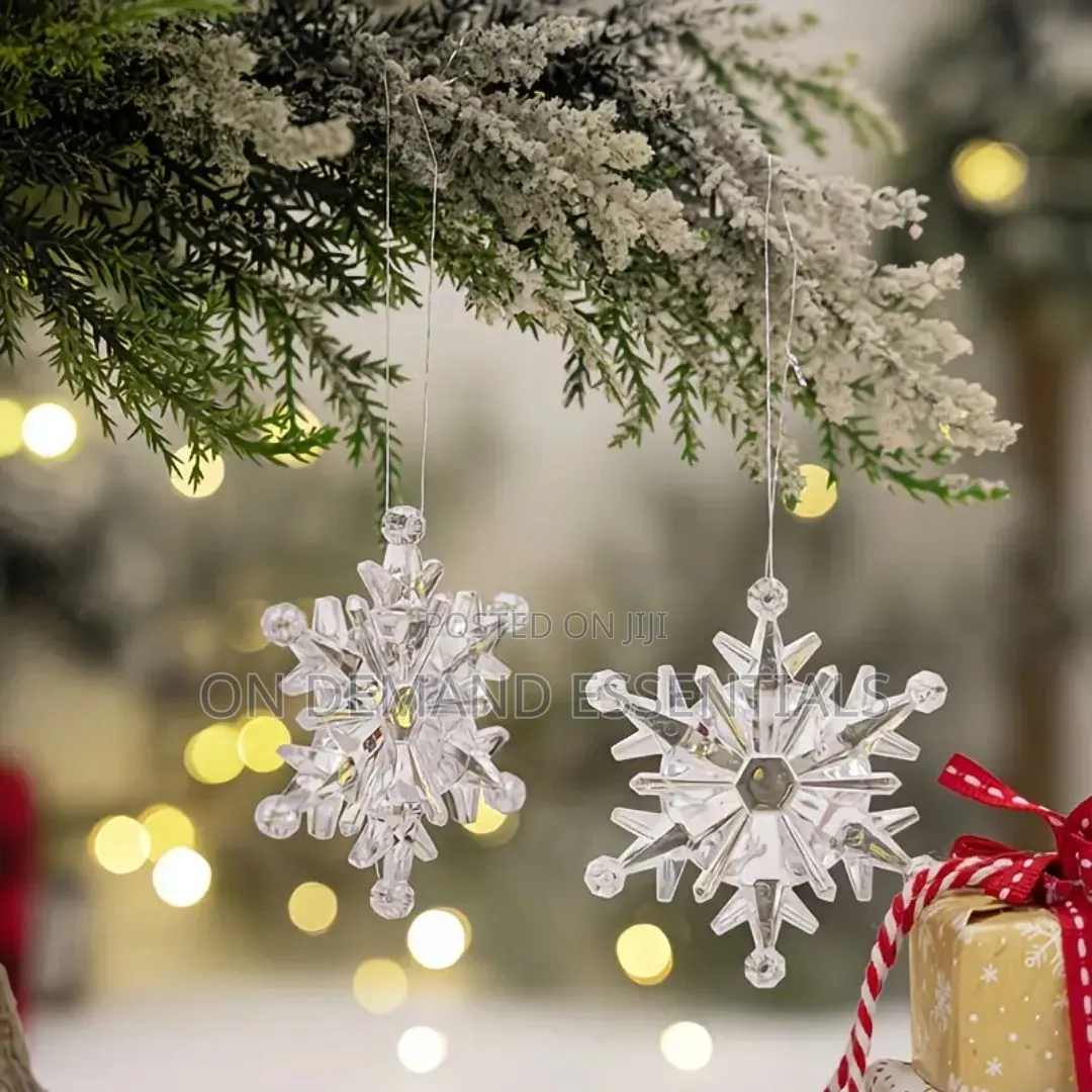 6-Piece Crystal Snowflake Christmas Ornaments