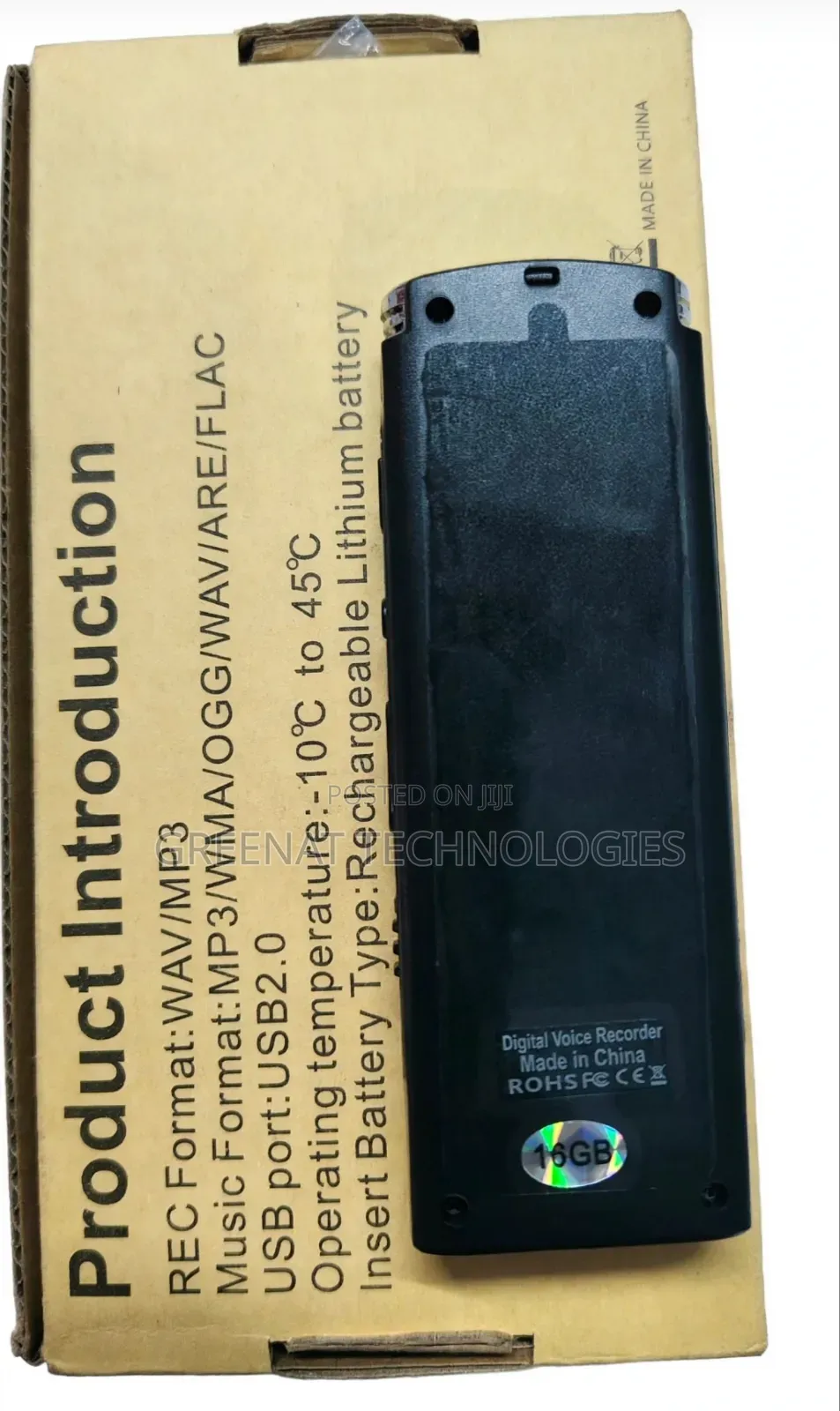 16GB Digital Voice Recorder Rechargeable Voice Activated Recorder
