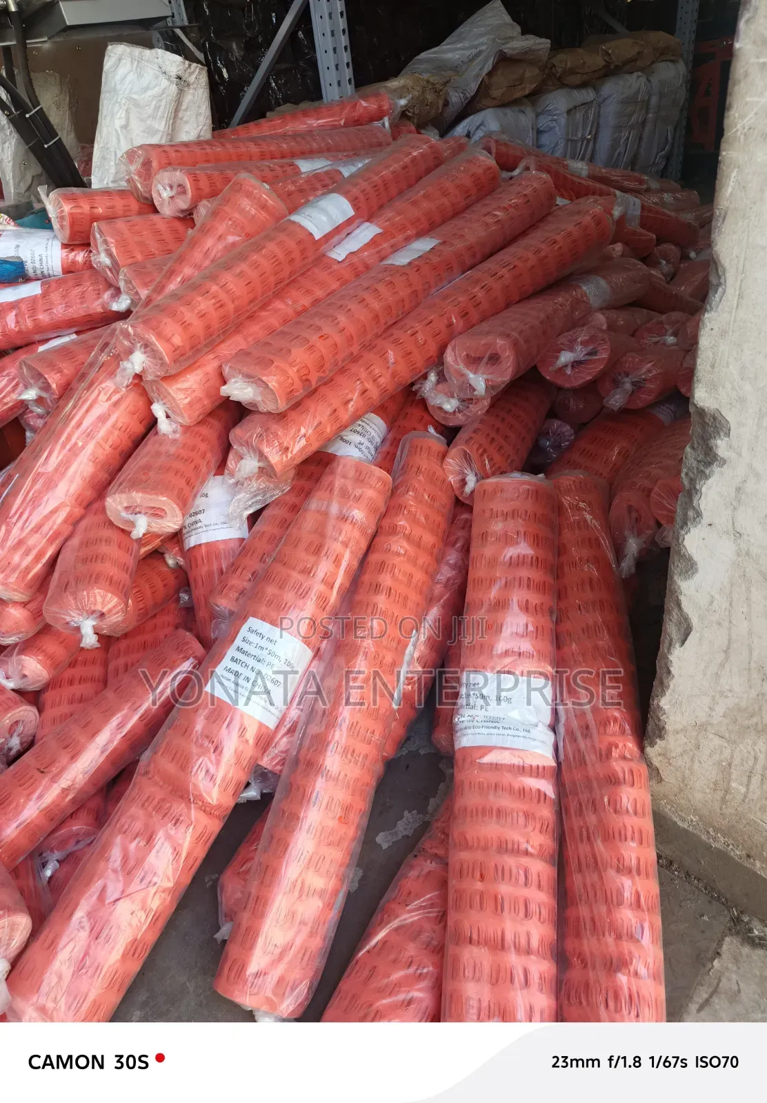 Orange Construction Barrier Net