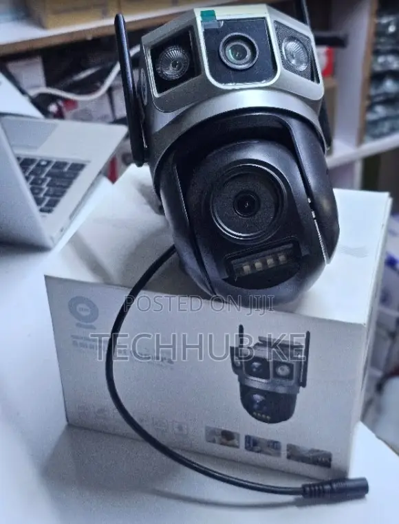 Dual Lens 4g Camera 360 Degree Rotation PTZ Smart Home Security Color