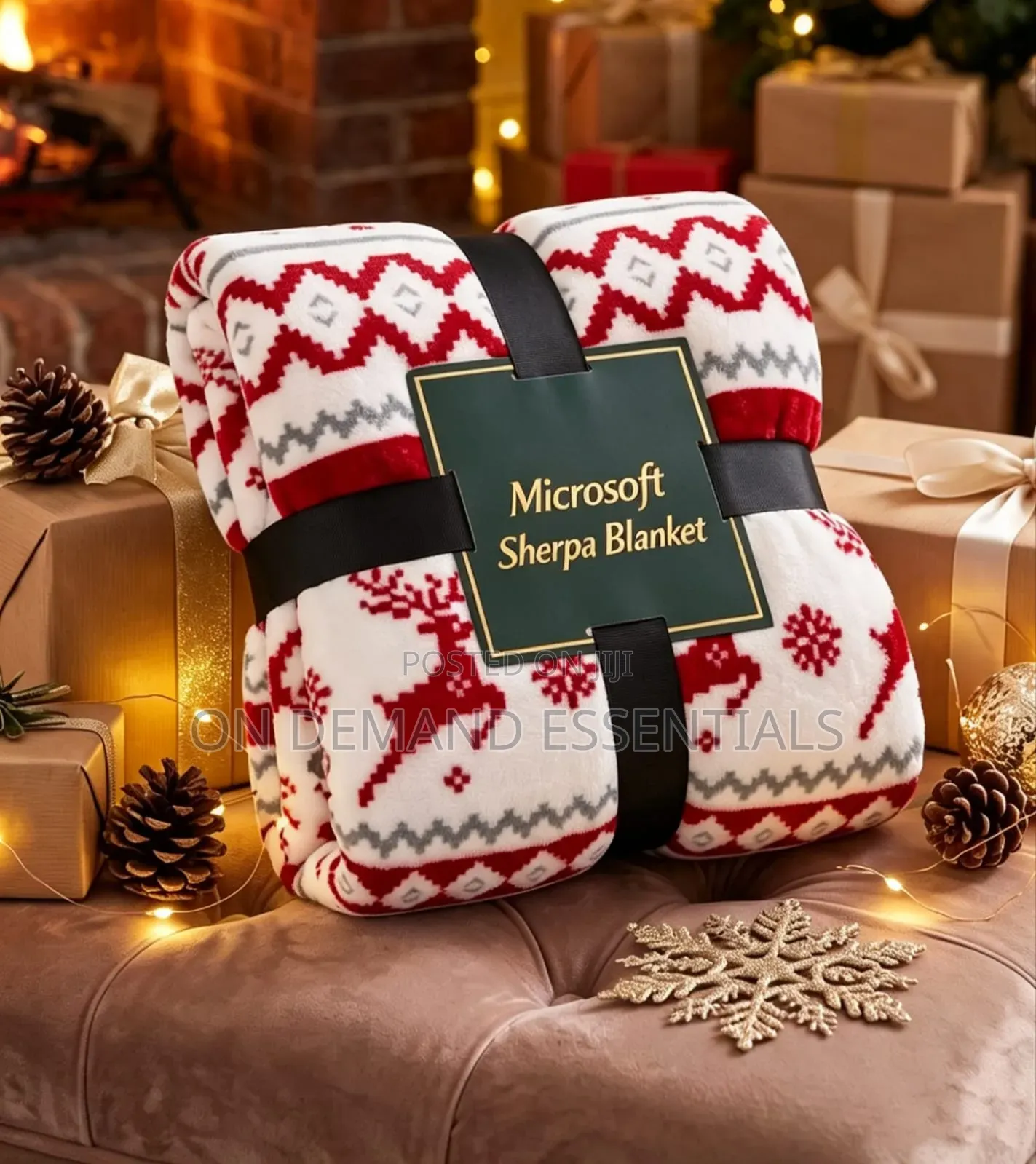 Christmas Fleece Throw Blanket Double Sided