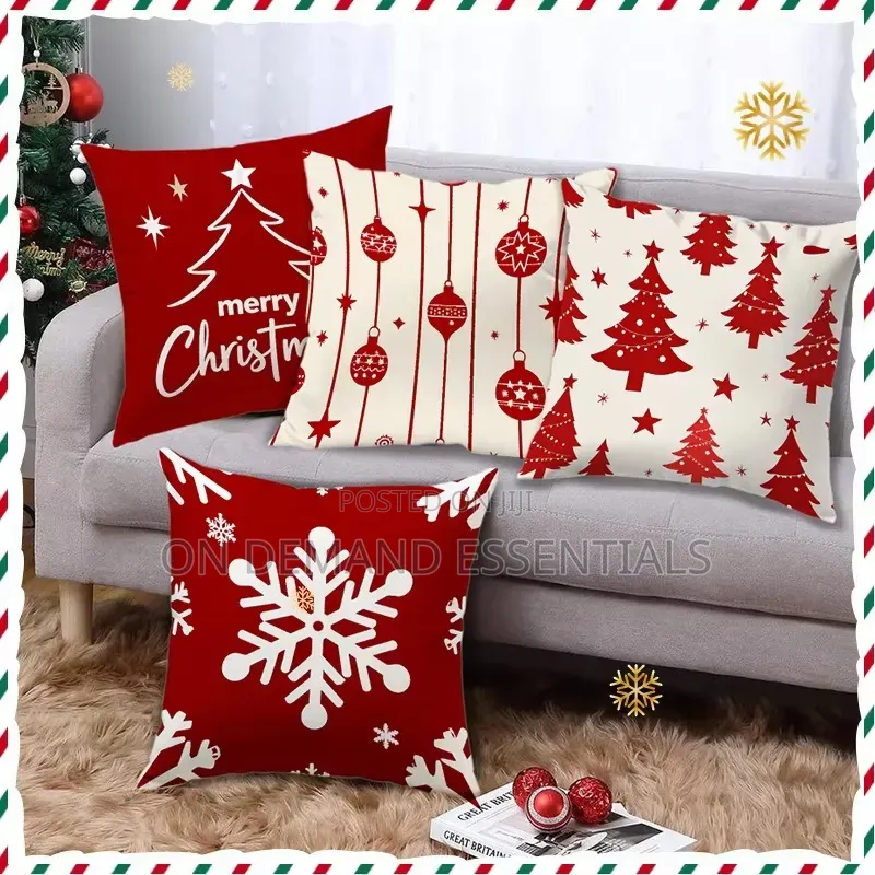 4pc Set Cushion Cover 45x45 Christmas Decorations