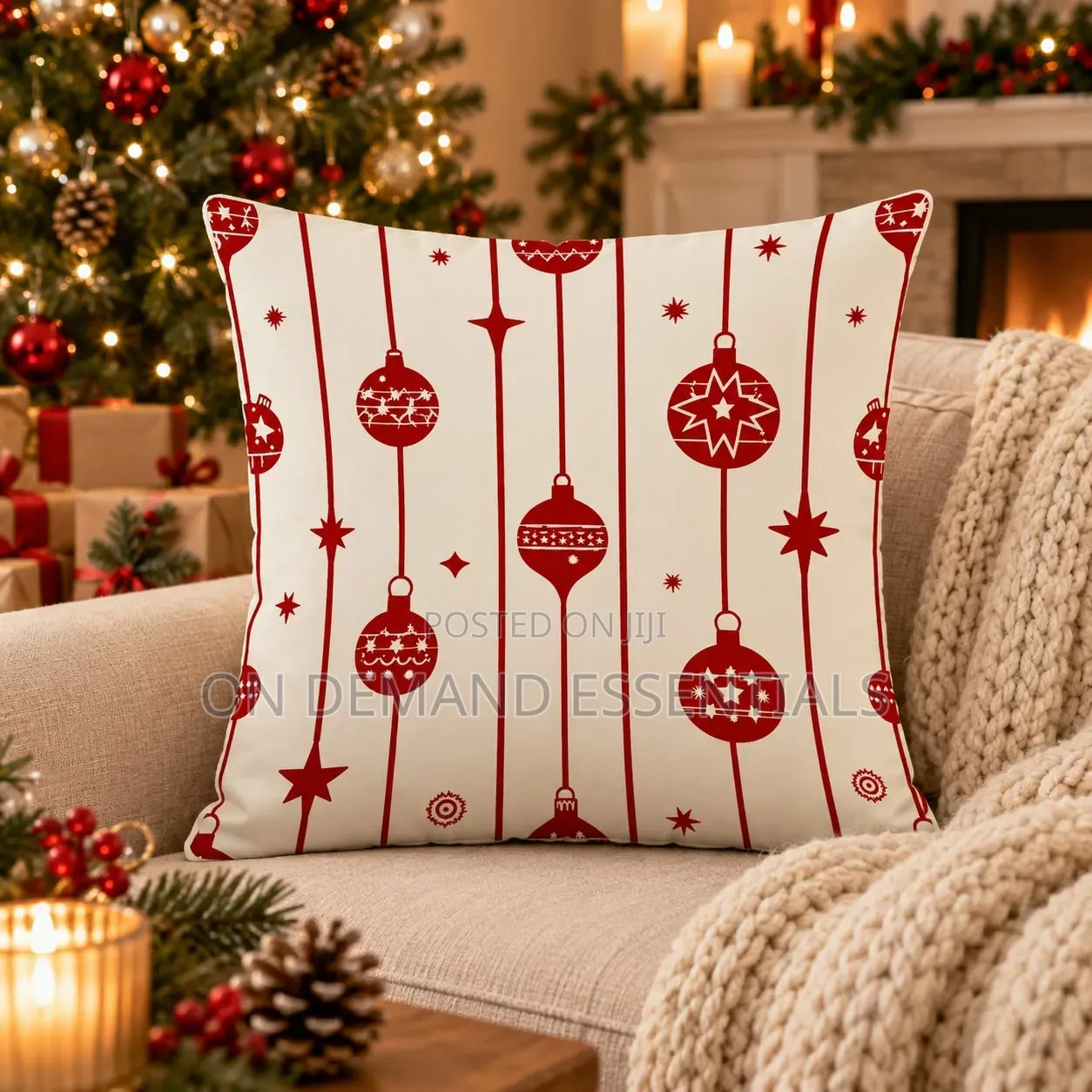 4pc Set Cushion Cover 45x45 Christmas Decorations