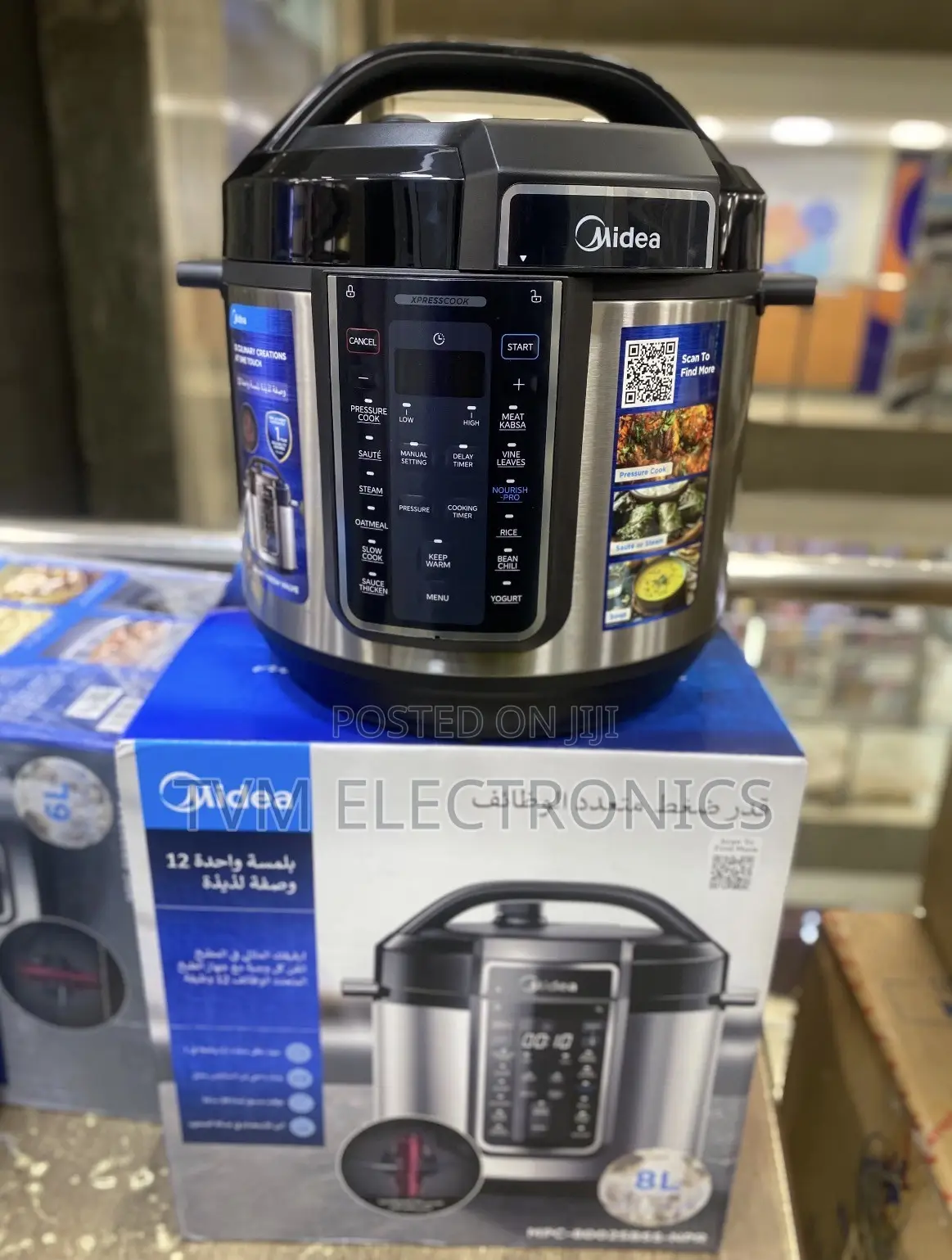 Midea 8L Stainless Steel Pressure Cooker
