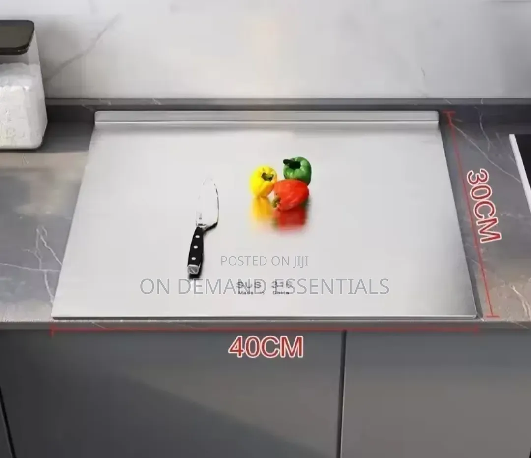 Heavy-Duty Stainless Steel Chopping Board