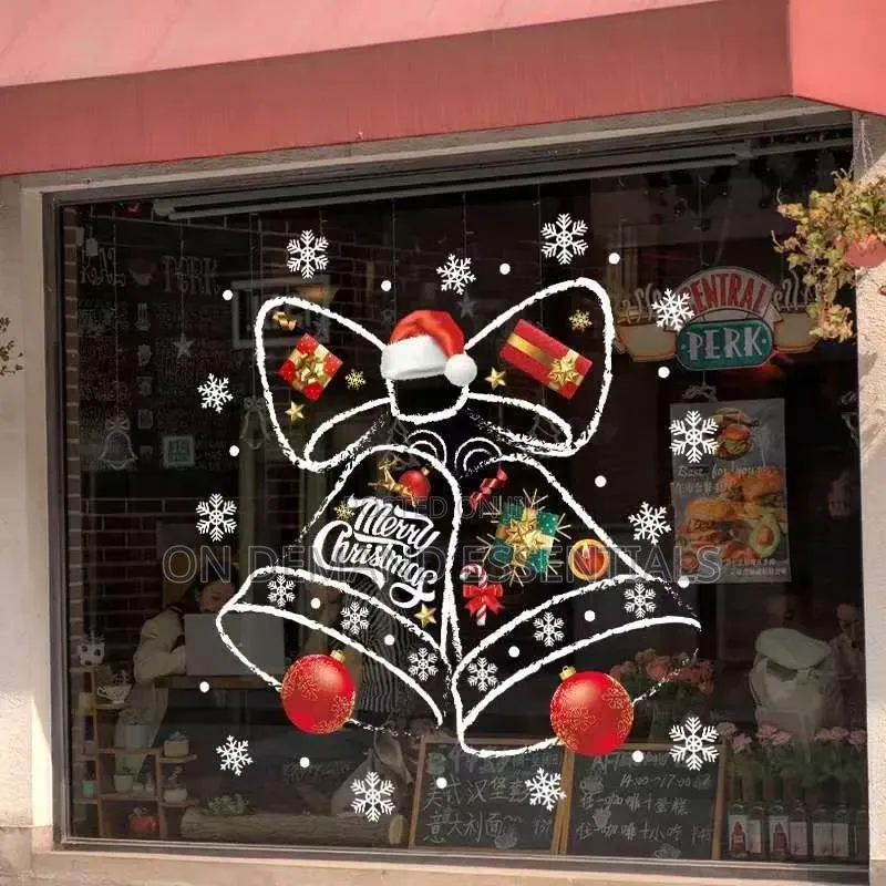 *Christmas Window Stickers Santa Claus Snowflake DIY Wall Decor