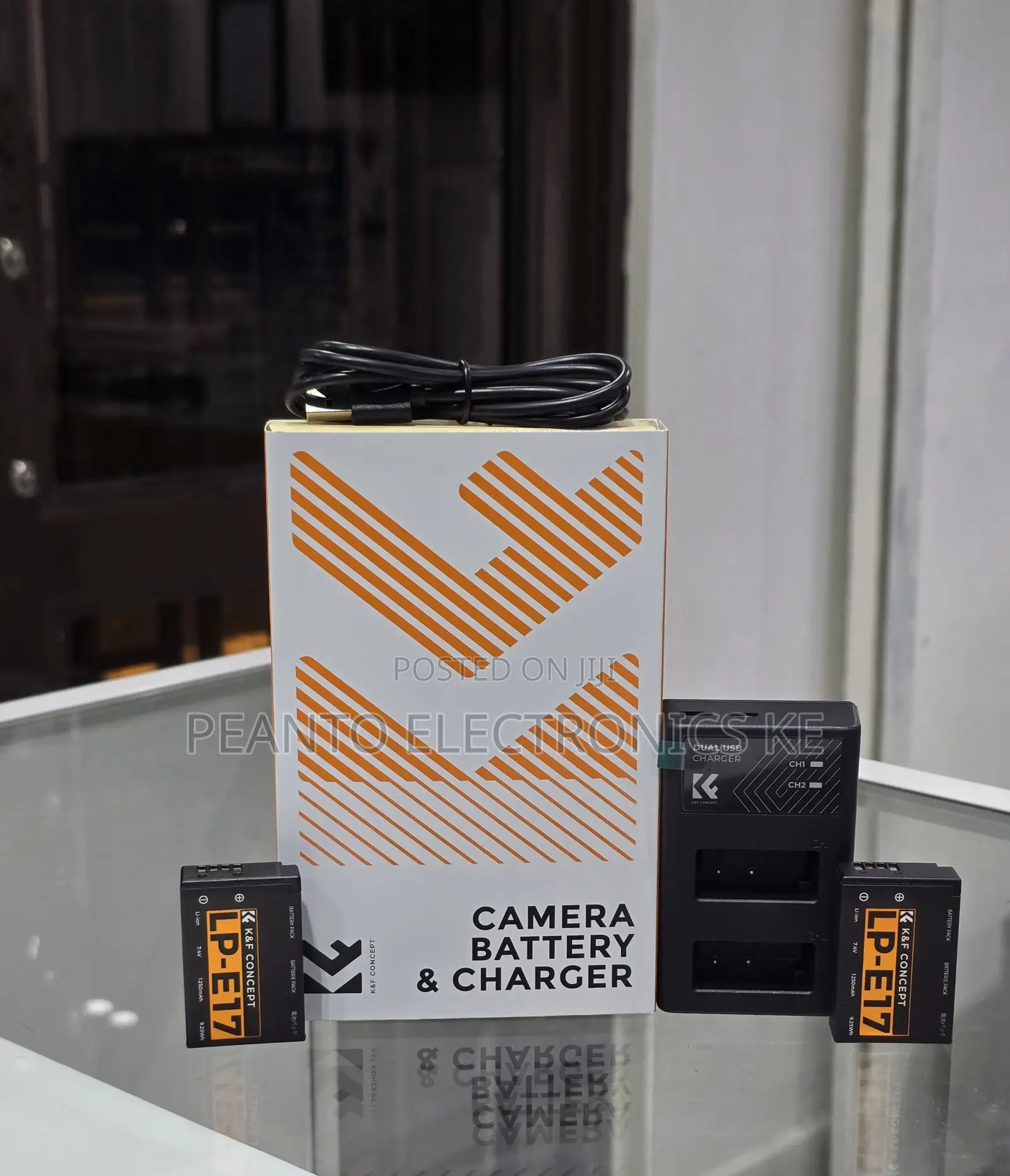 K&F CONCEPT LP-E17 Battery and Dual USB Charger for Canon