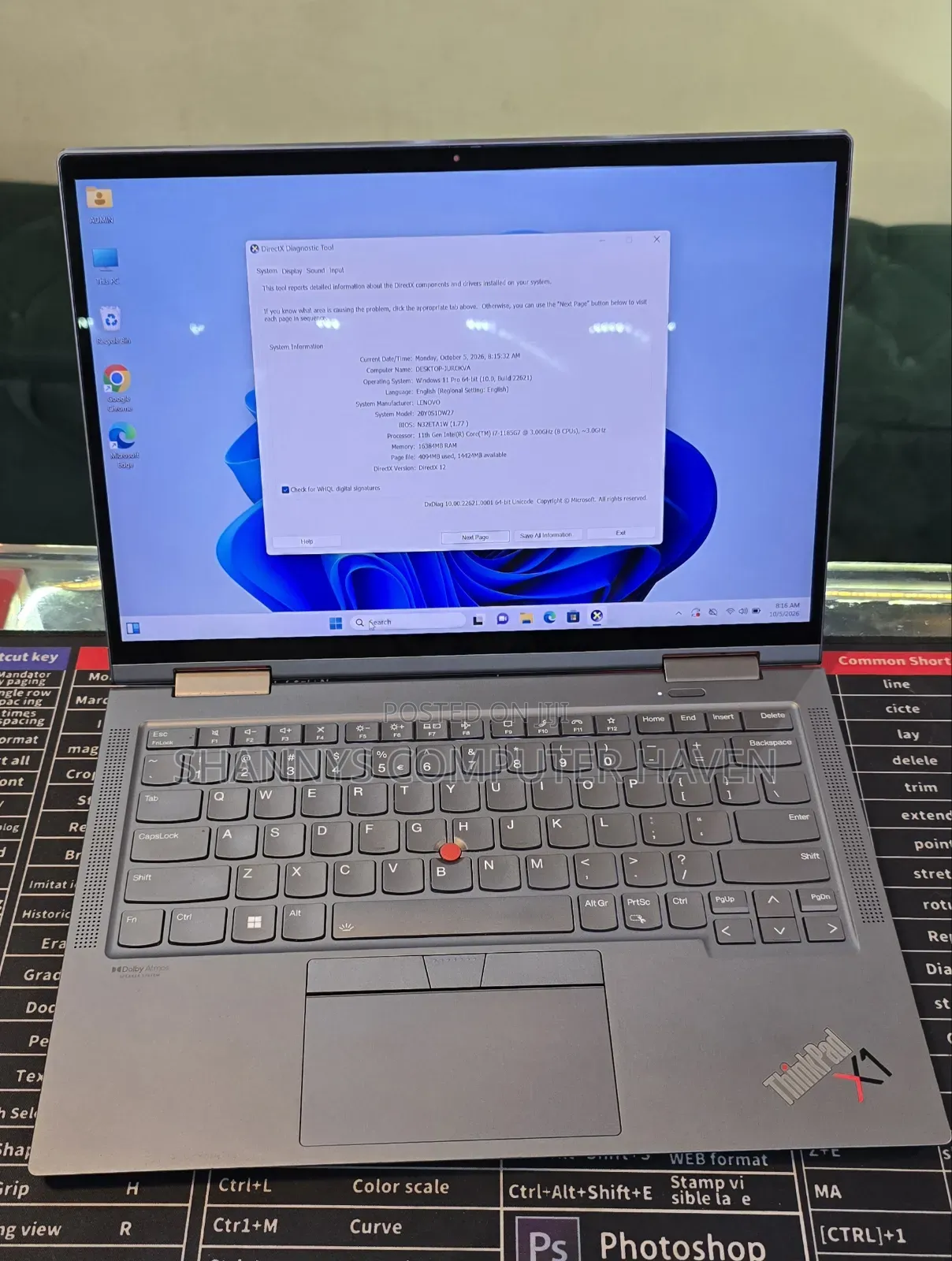 Laptop Lenovo ThinkPad X1 Yoga 16GB Intel Core i7 SSD 512GB