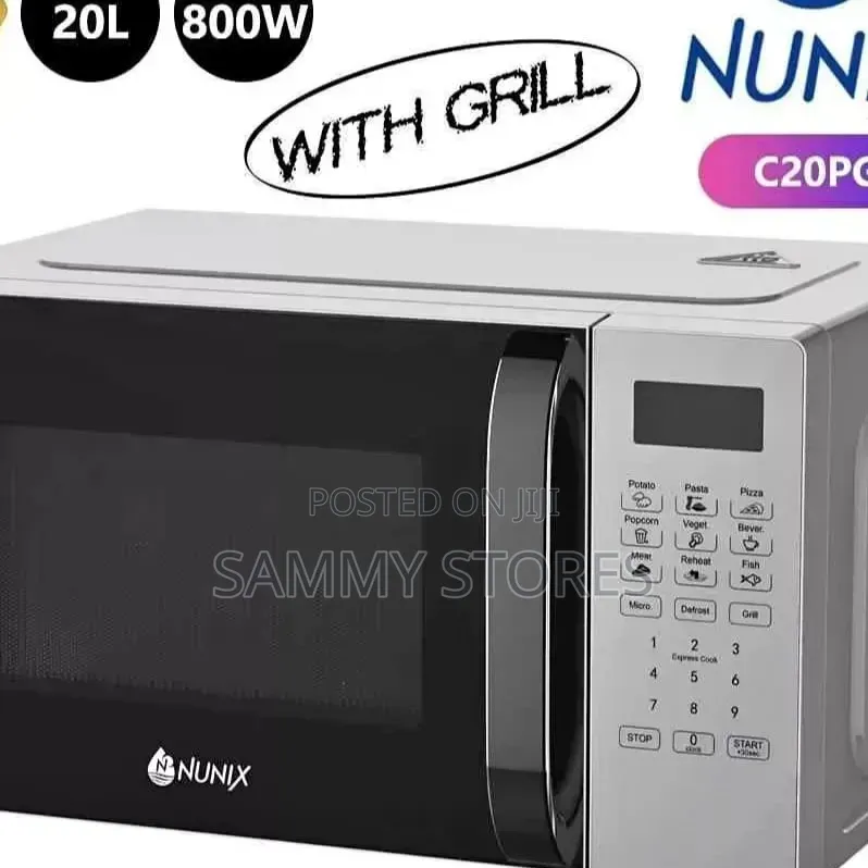 Nunix 20L 800W Microwave Oven With Grill – Quick Heating, Auto Menu