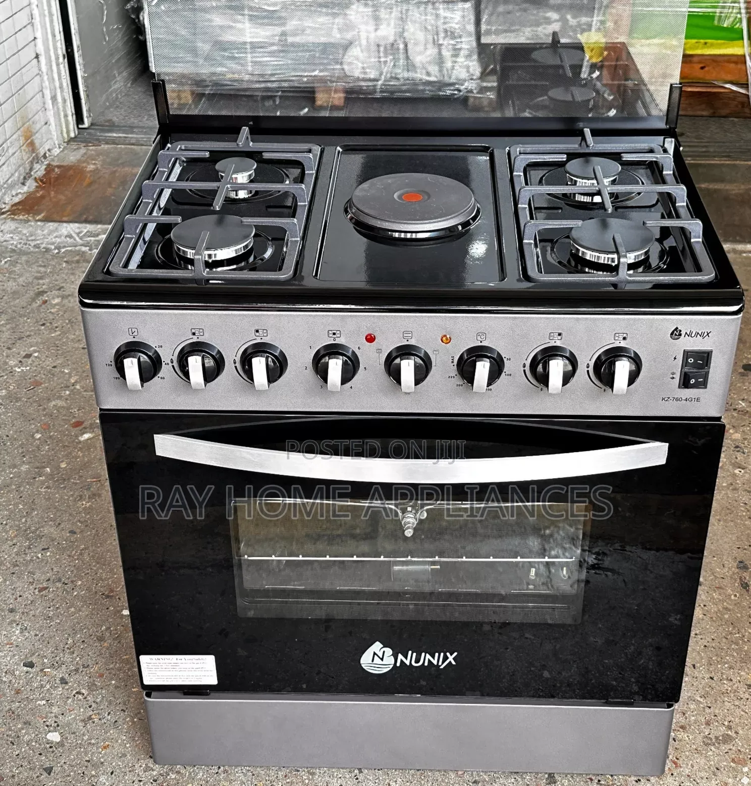 60*80cm Nunix 4gas +1 Electric Standing Cooker With Electric Oven