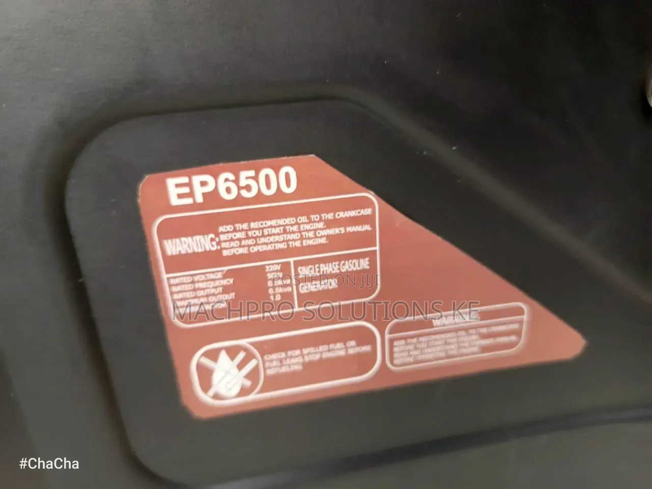 Honda EP6500C Series Portable Heavy-Duty Gasoline/Petrol Generator.
