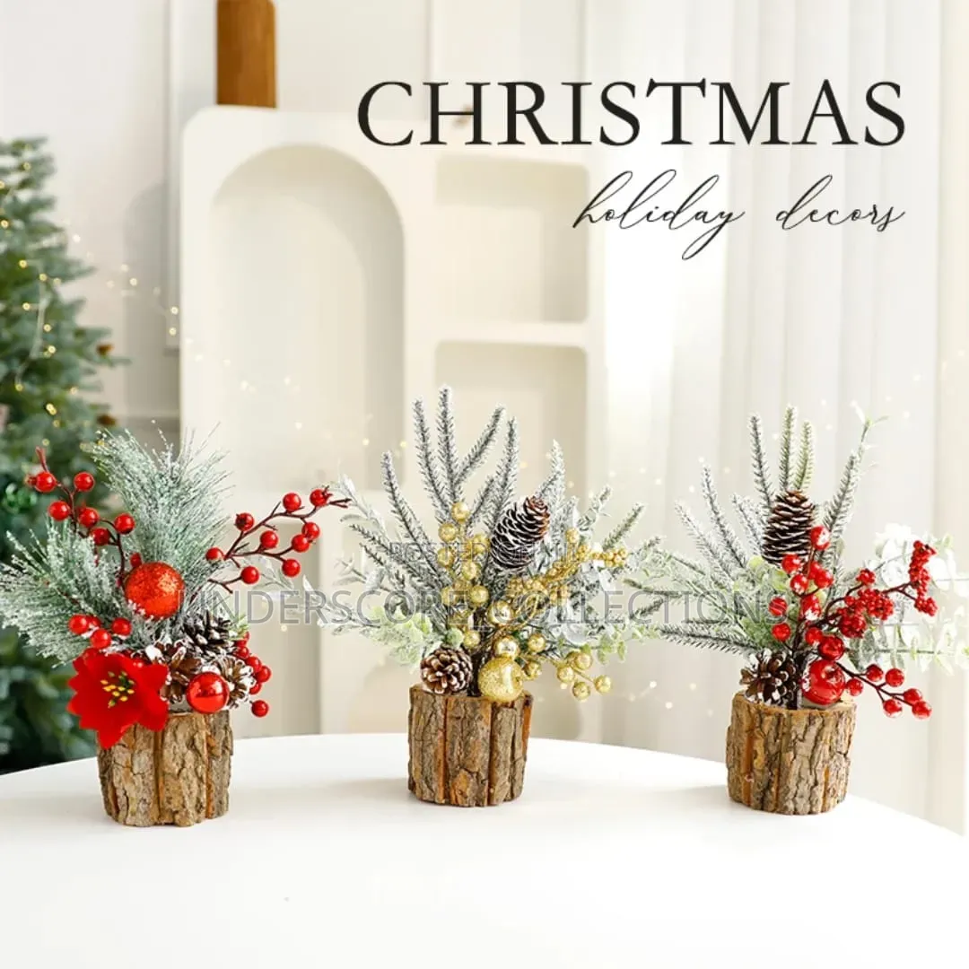 *1Pcs Tabletop Mini Christmas Tree Stump Home Christmas Festival