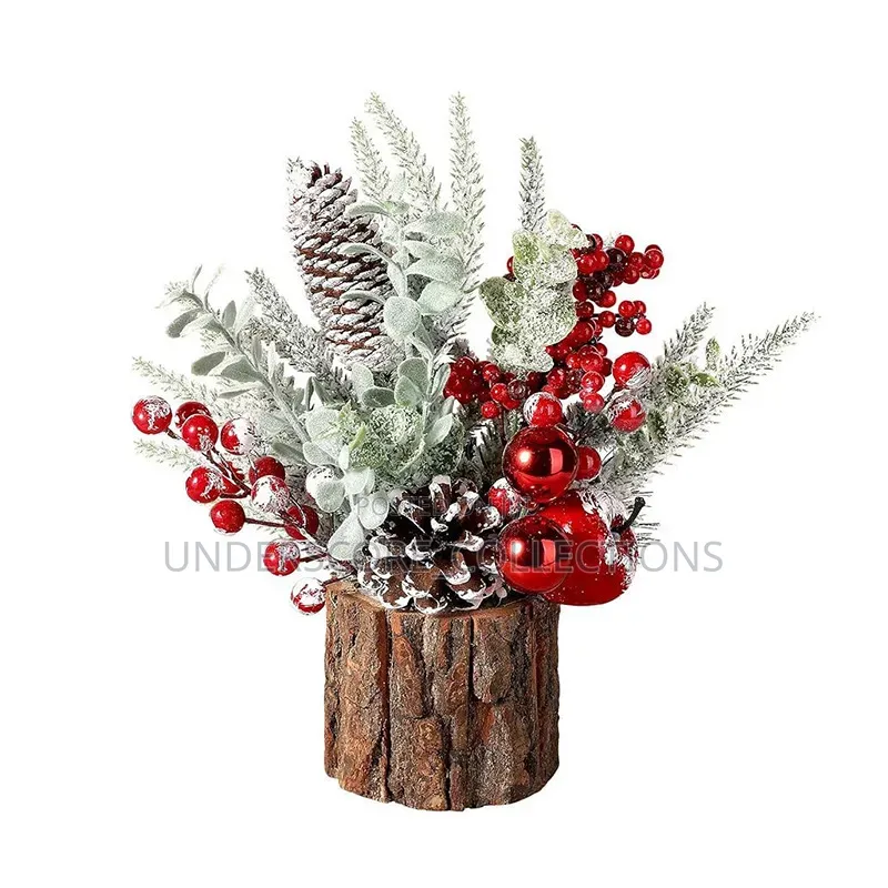 *1Pcs Tabletop Mini Christmas Tree Stump Home Christmas Festival