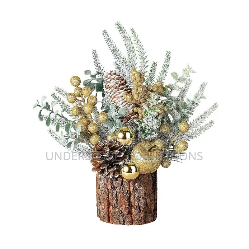 *1Pcs Tabletop Mini Christmas Tree Stump Home Christmas Festival