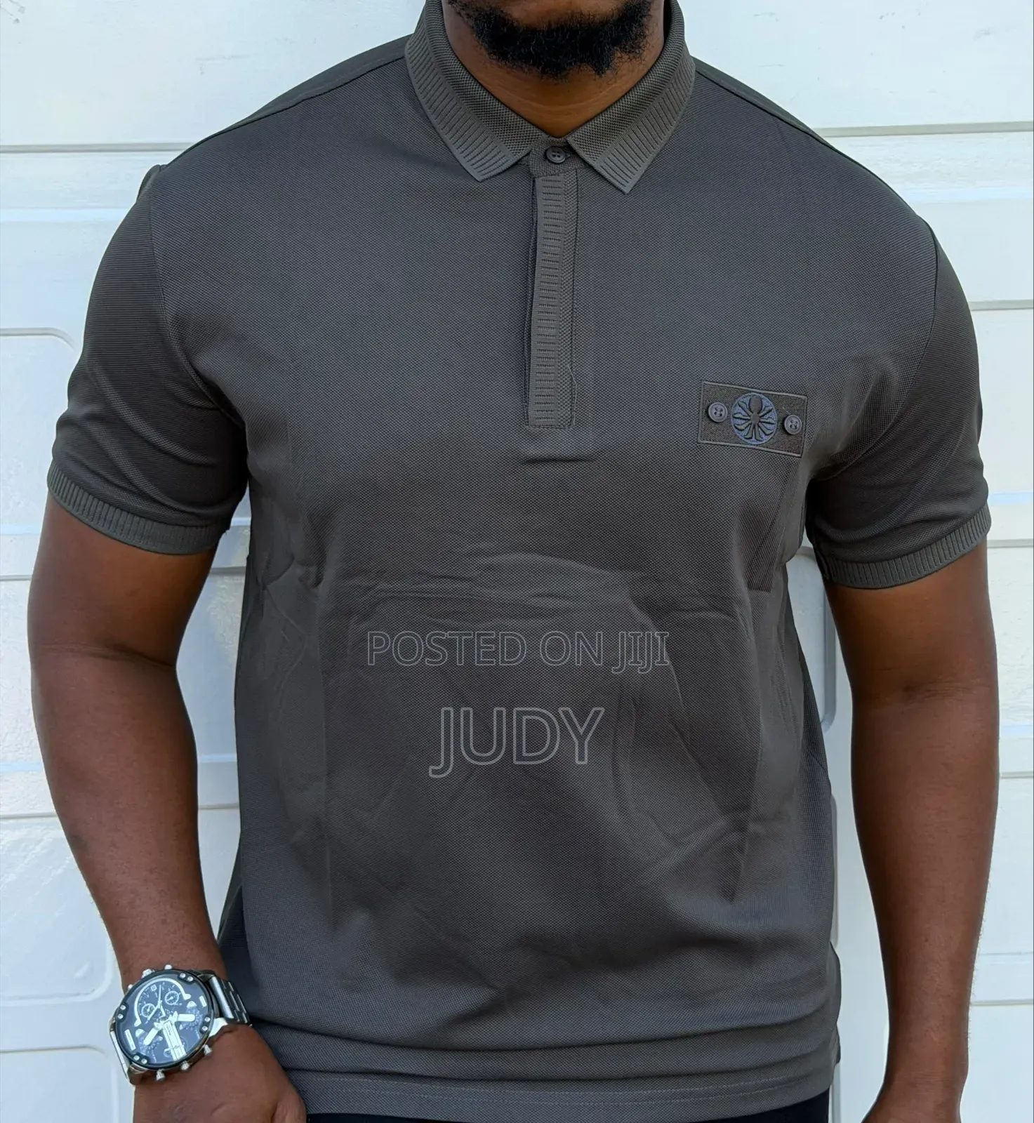 Men’s Stone Island Style Polo T-Shirt – Premium Quality