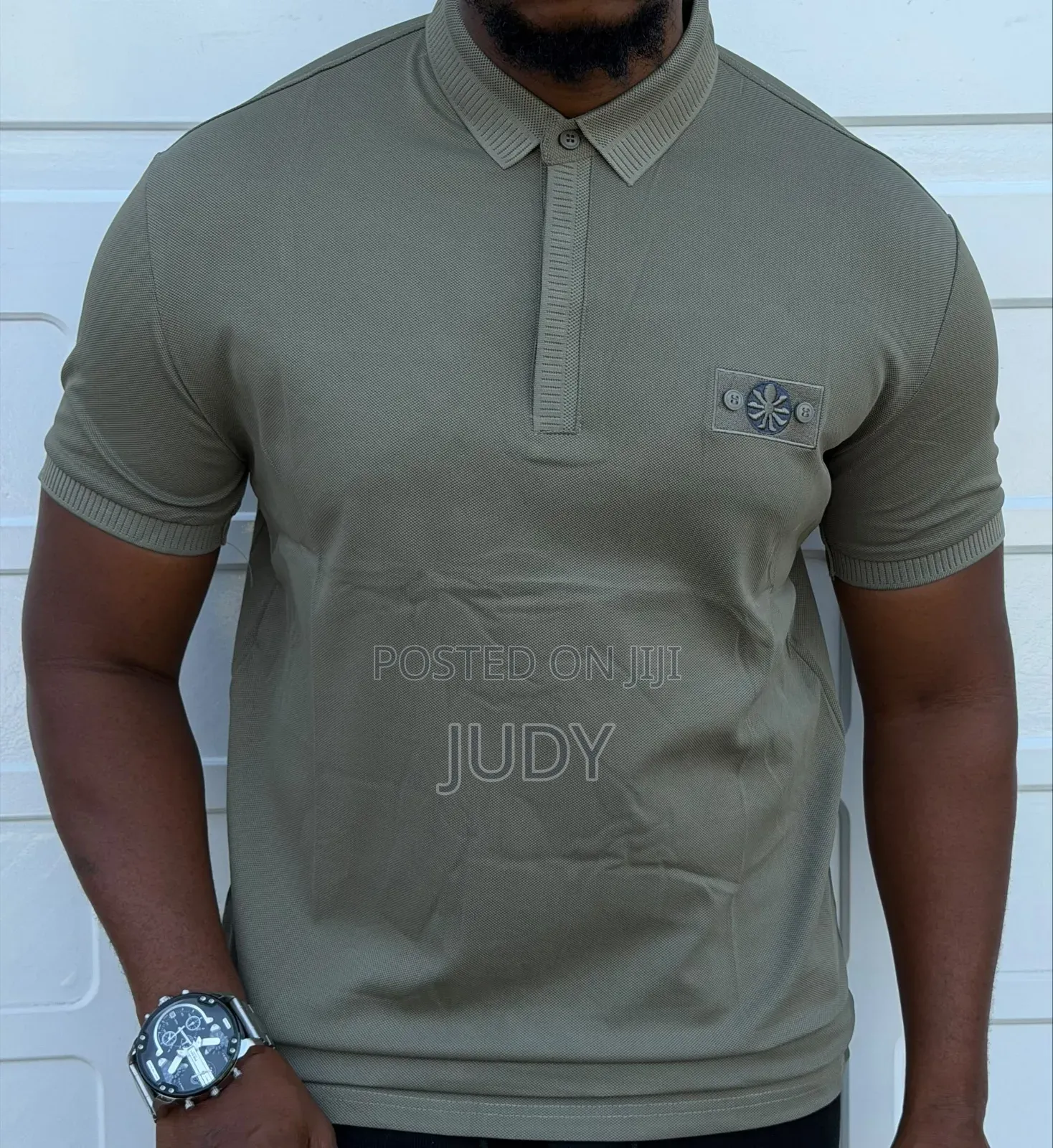 Men’s Stone Island Style Polo T-Shirt – Premium Quality
