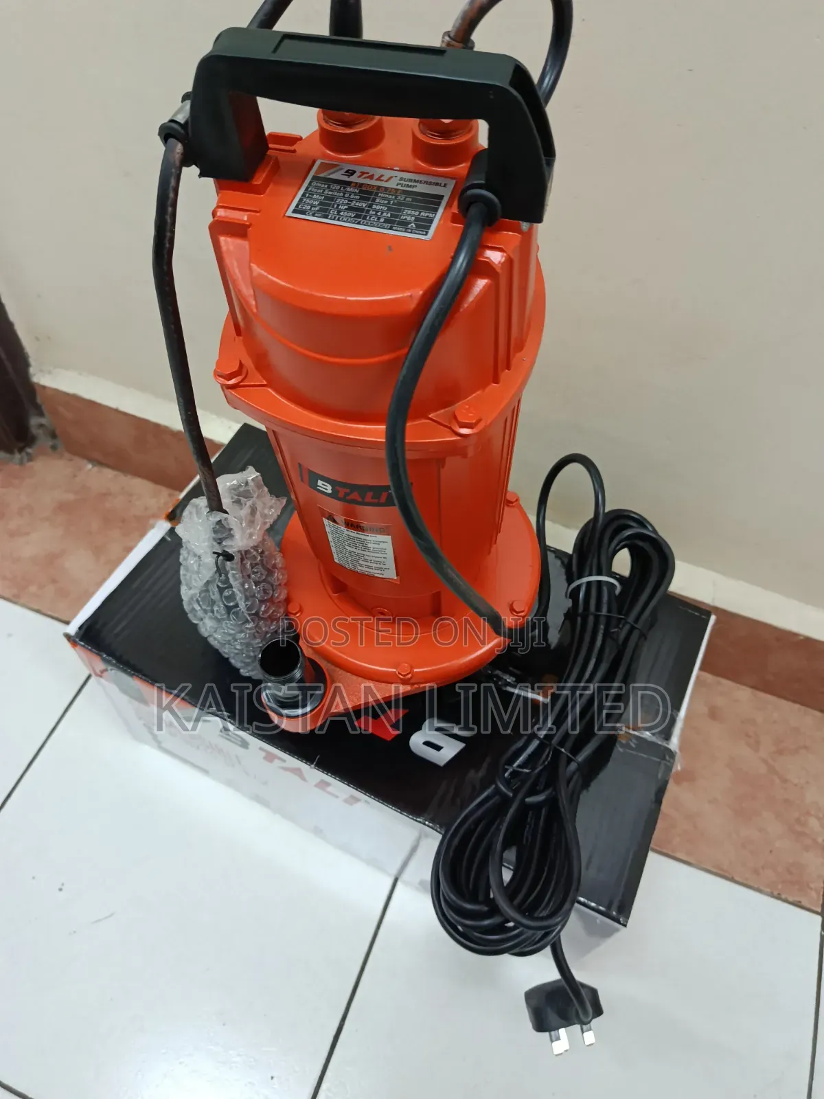 BTALI Submersible Pump 1HP – 750W, 32m Maximum Head, 120l/Min