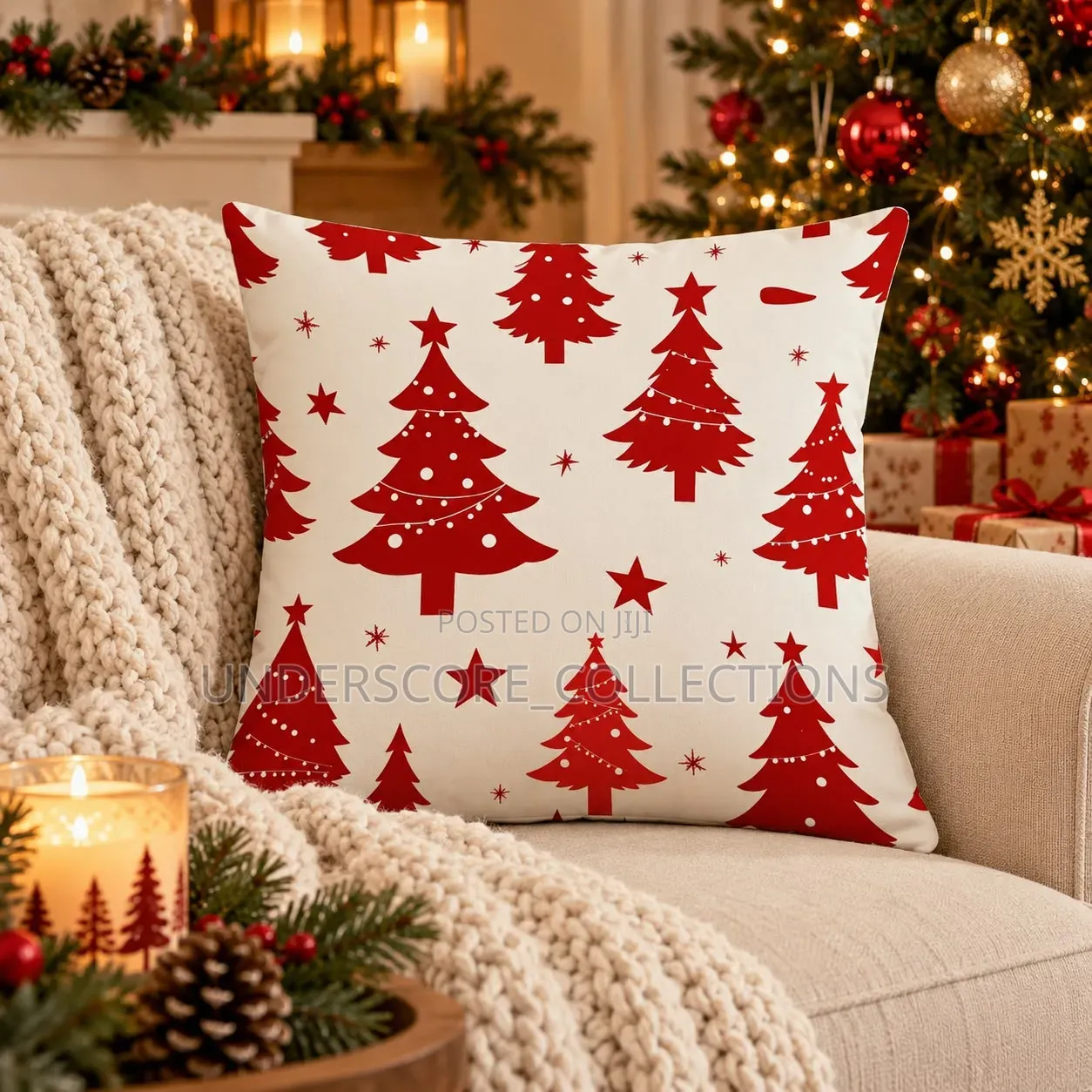 *4pc Set Cushion Cover 45x45 Christmas Decorations for Home Santa
