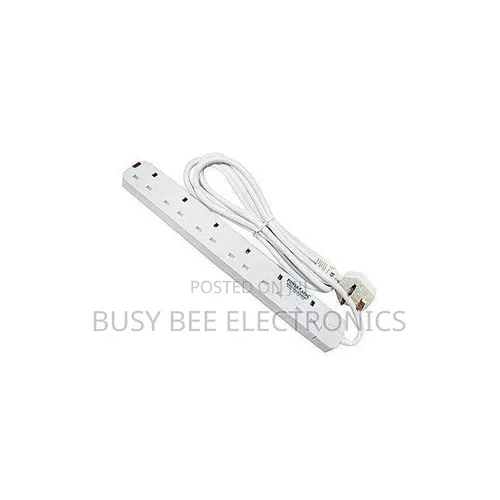 Power King 6 Way Power Extension Cable - White
