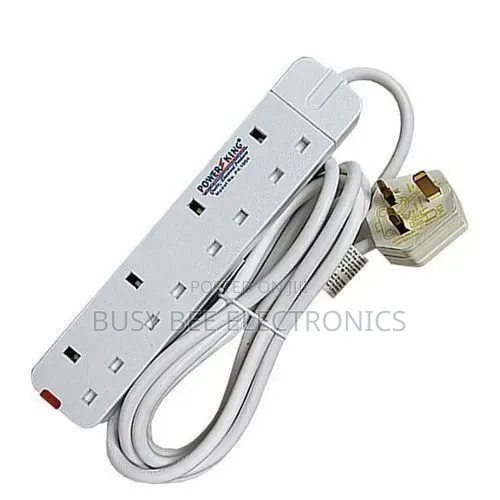 Power King 4way Pk 1004 Original Power Extension Cable - White