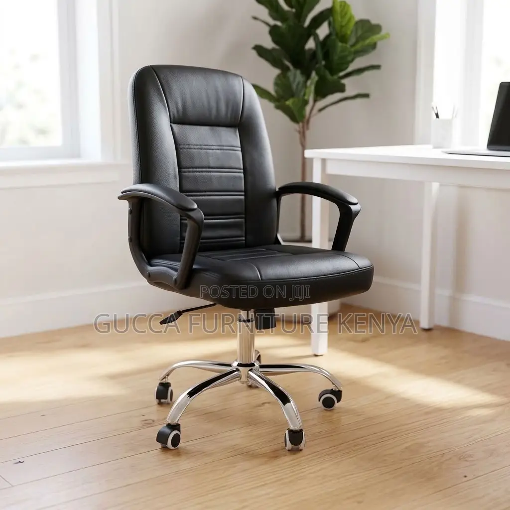Black Leather Home/Office Desk Chair
