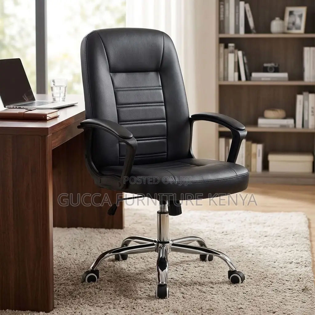 Black Leather Home/Office Desk Chair