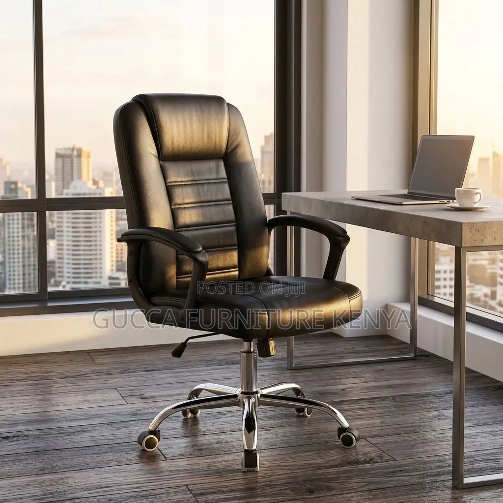 Black Leather Home/Office Desk Chair
