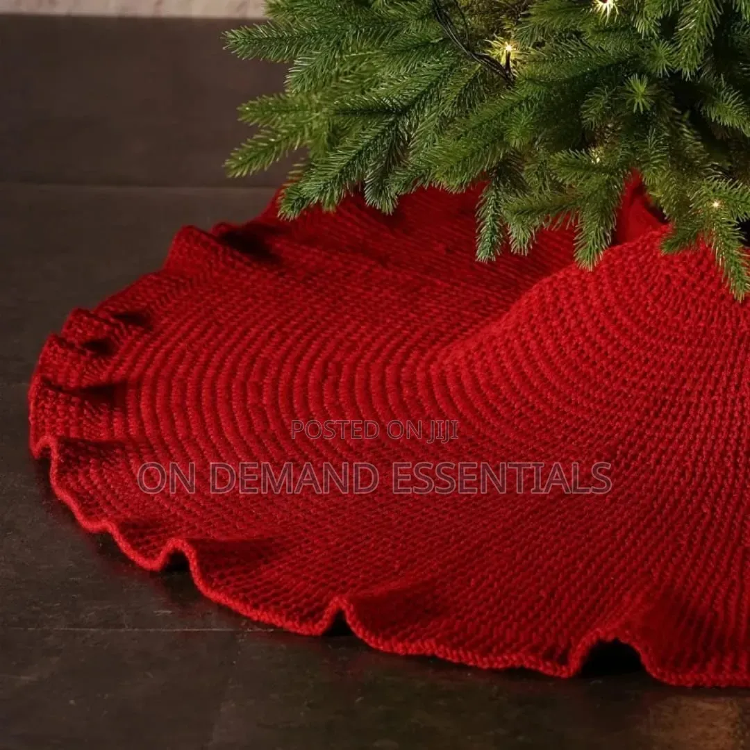 Christmas Knitted Tree Skirt Knitted Christmas Tree Apron