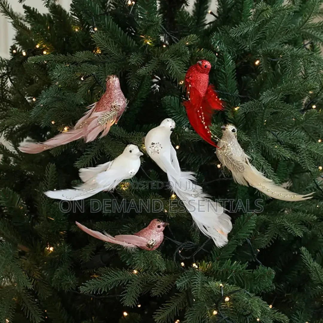 Colorful Foam Christmas Birds Ornament Birds Artificial Bird Pendant
