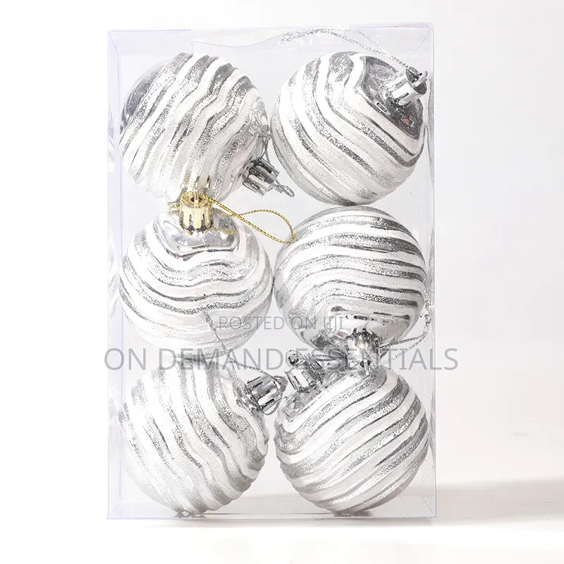*6pcs Colorful 3D Christmas Ball for Xmas Pendant Decoration