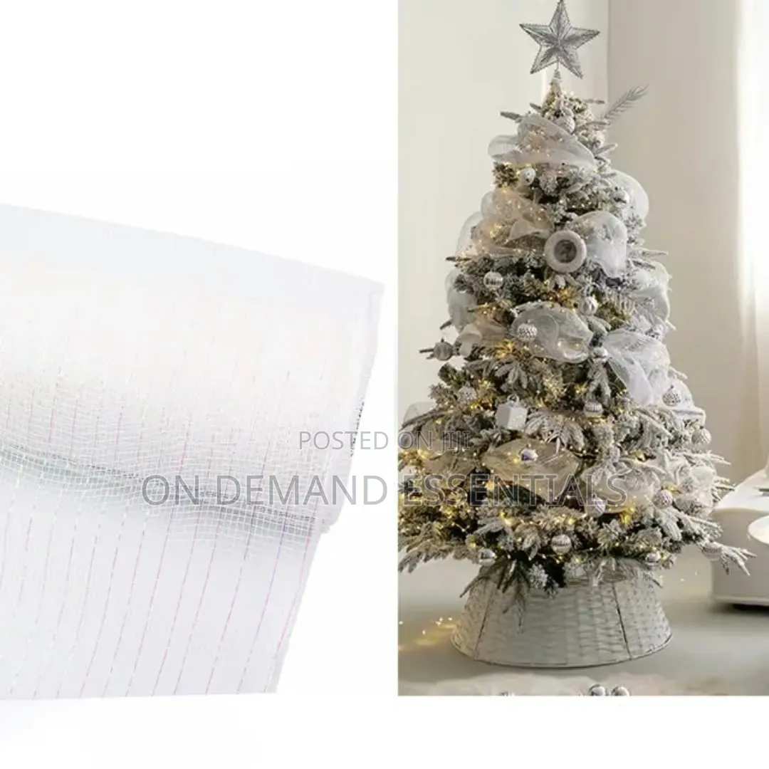 53cm 10 Yards Mesh Ribbon DIY Xmas Tree Glitter Mesh Roll