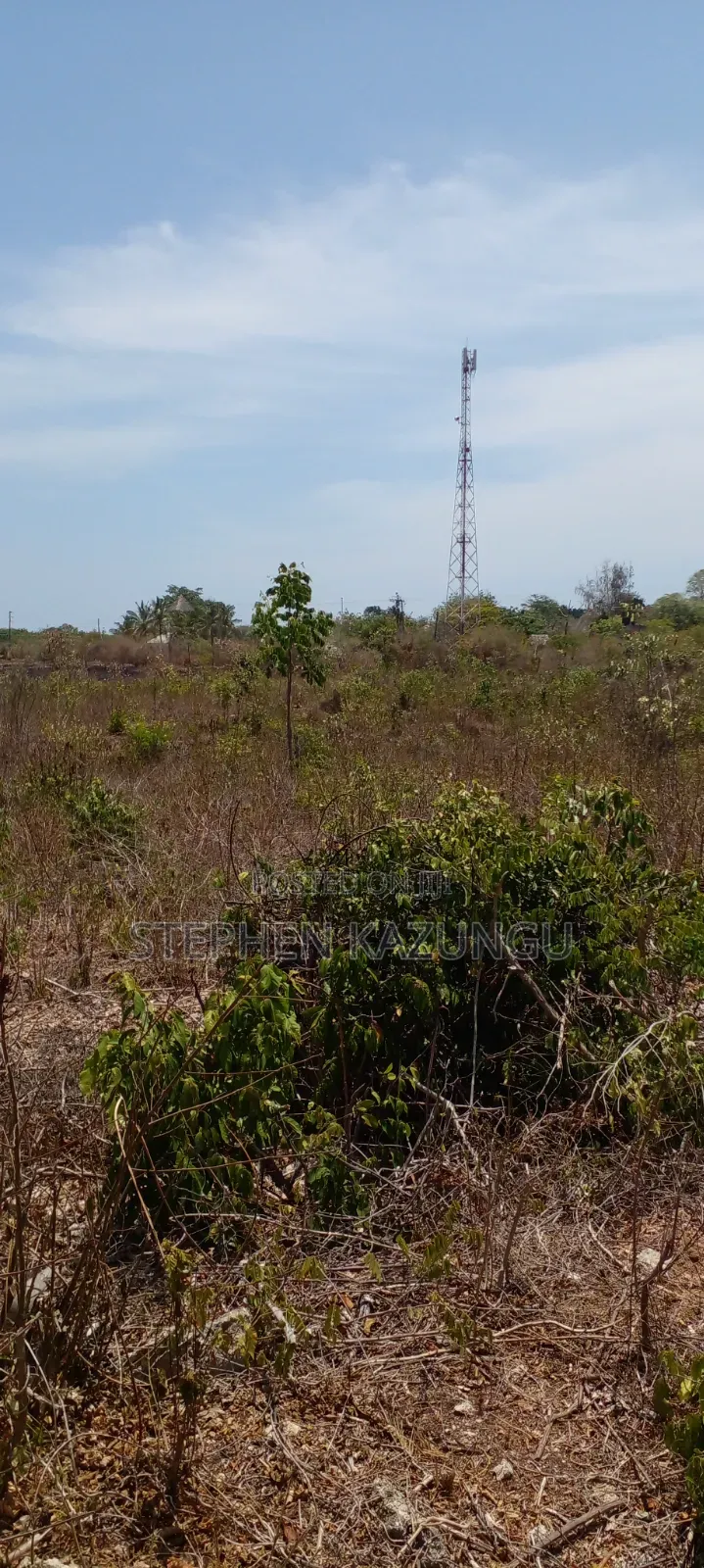 Galu Beach's High-End 1 Acre Plot Close to the White Sandy Beach.