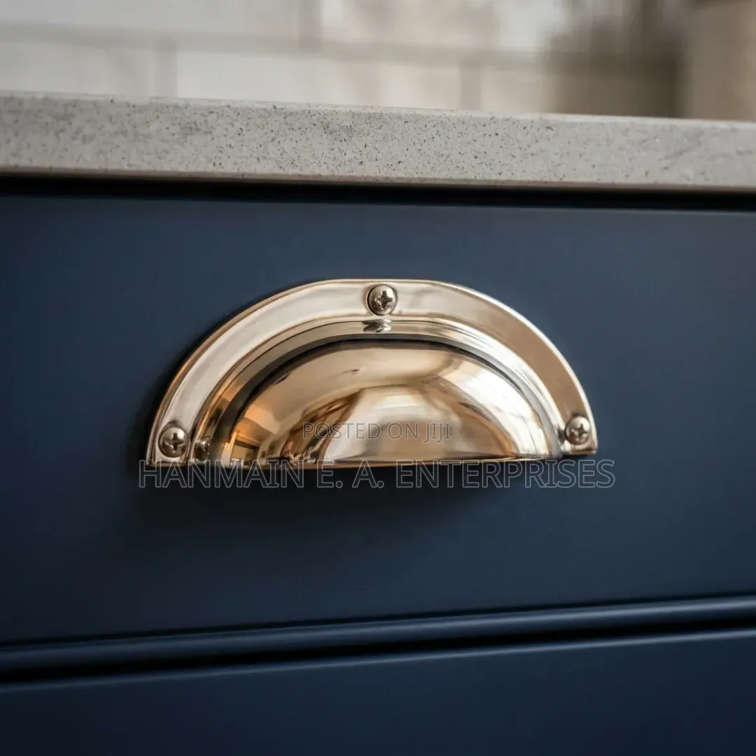 Brass Half Moon Drawer Handle