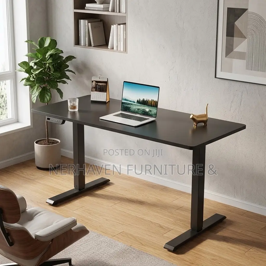 1.2m Black Electric Standing Desk – Height Adjustable Office Desk