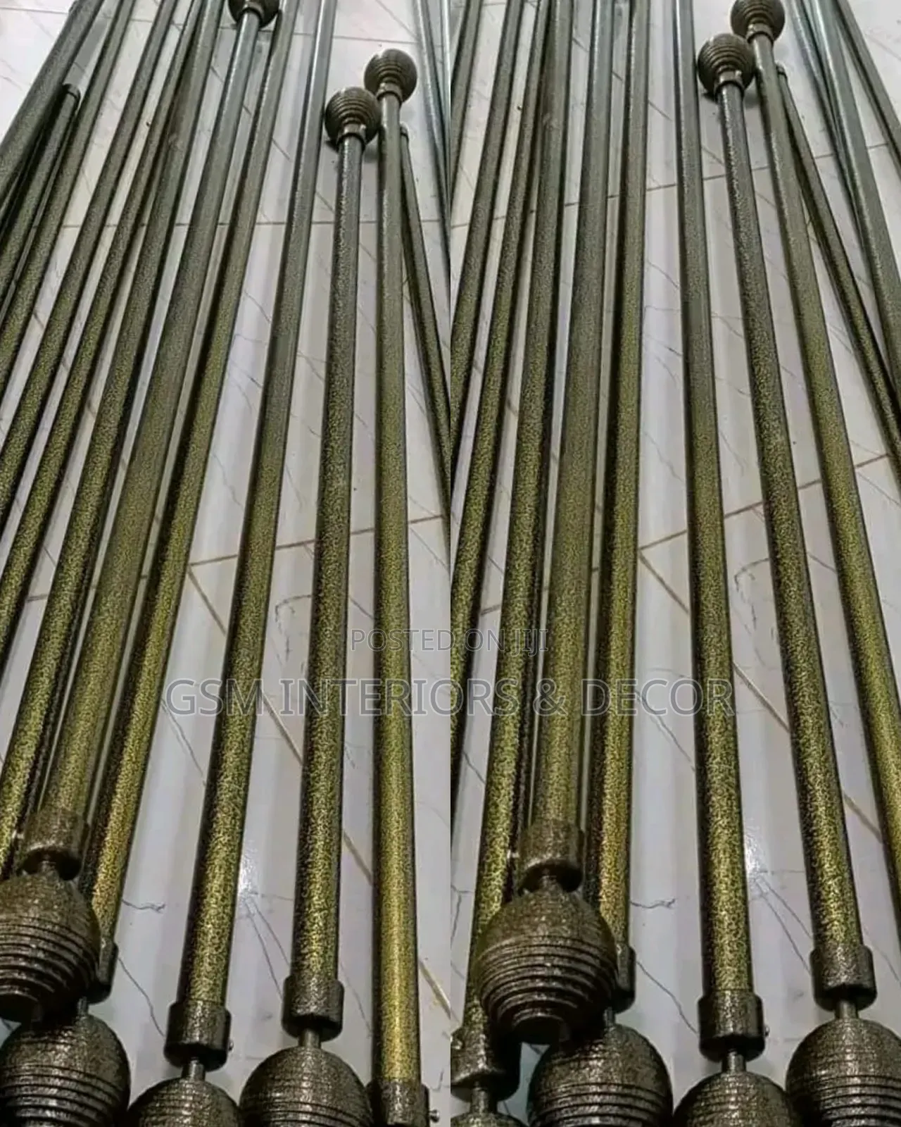 Durable Jua Kali Curtain Rods in Rosegold and More Shades