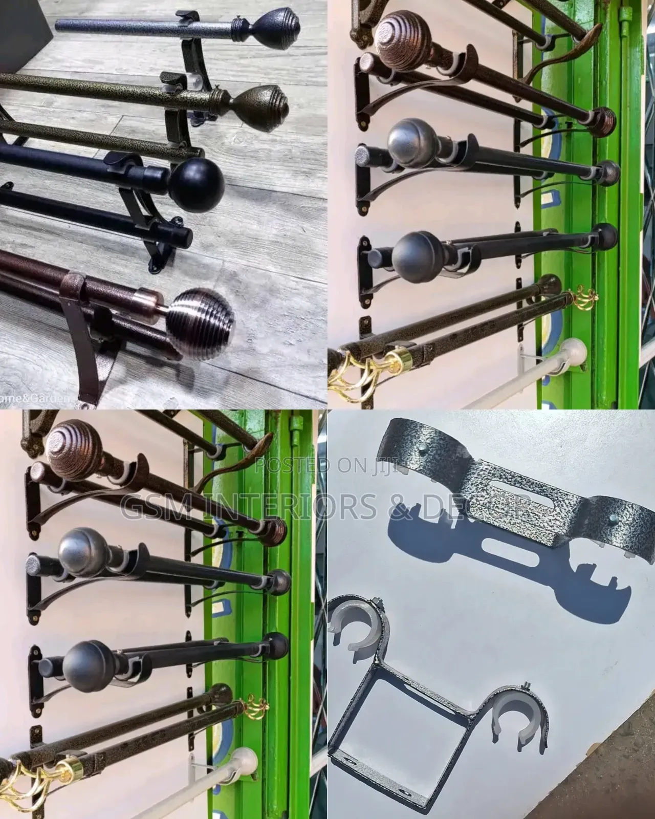 Durable Jua Kali Curtain Rods in Rosegold and More Shades