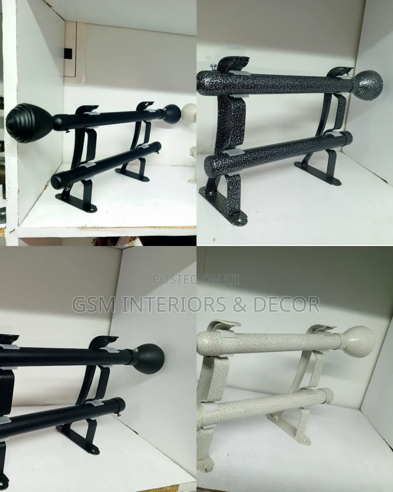 Jua Kali/Locally Fabricated Curtain Rods Options and Colours