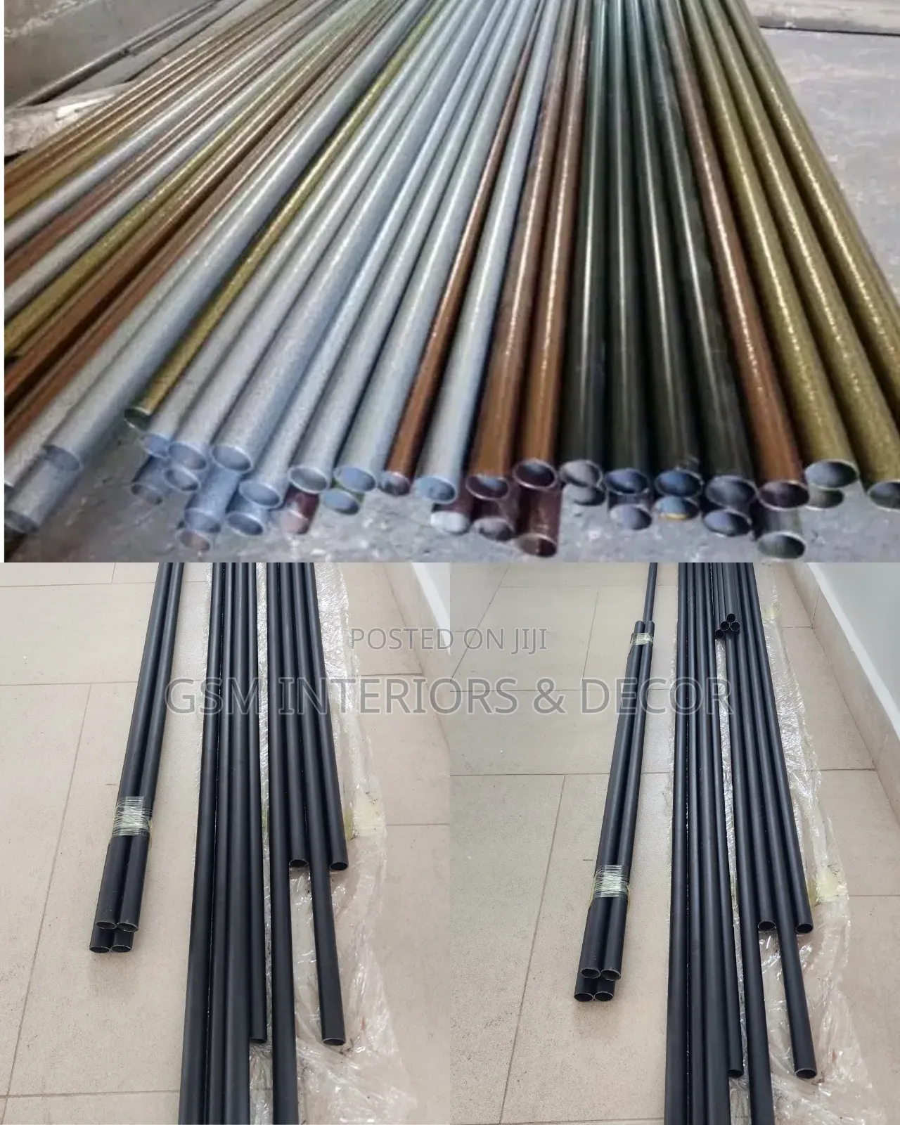 Jua Kali/Locally Fabricated Curtain Rods Options and Colours
